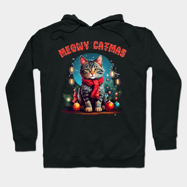 meowy catmas Hoodie by sukhendu.12